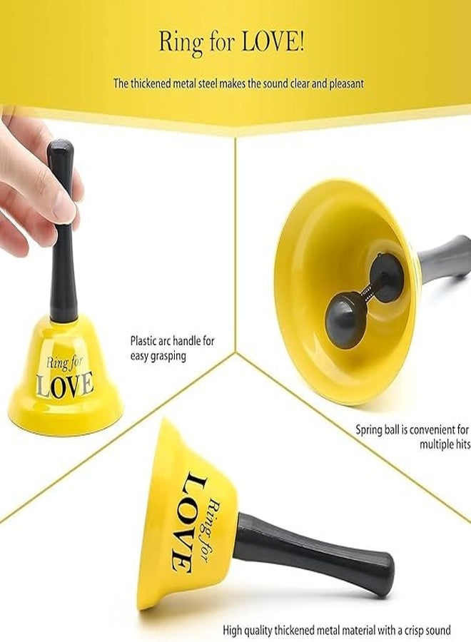 أسينشين خاتم جرس يدوي للحب، خاتم جرس معدني للحب، هدية للحبيبة أو الحبيب أو الزوج أو الزوجة، هدية رومانسية لعيد الحب، هدية طريفة ومبتكرة، دعامة للعبة (ألوان عشوائية) - Image 3